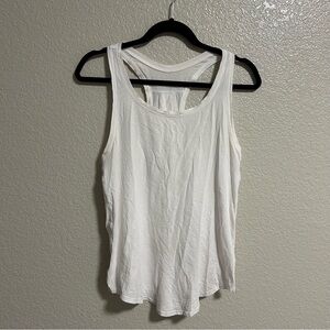 Lululemon Love Tank Curve Hem White Tank Top - size 6